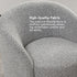 Everitte Bouclé Swivel Barrel Chair - Black and White Modern Swivel Chair | Swivel Accent Chairs | Kinwell Furniture | Swivel Armchairs